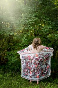 boudoir shoot in woods